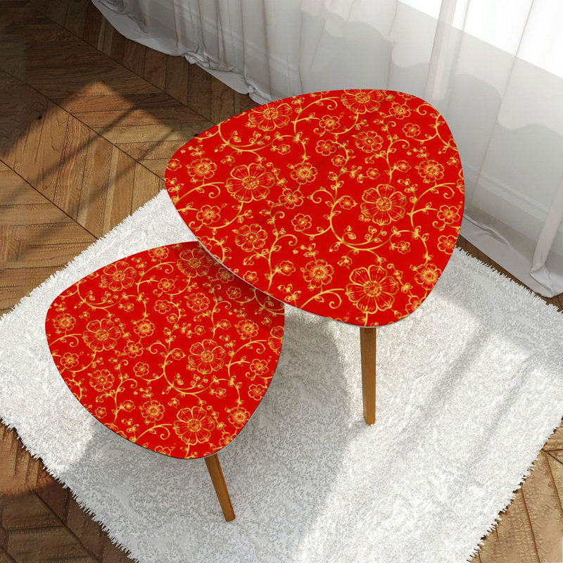 Ensemble de 2 tables basses gigognes Triangle