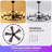 41-Inch Wagon Wheel Chandelier Fan-1276175866