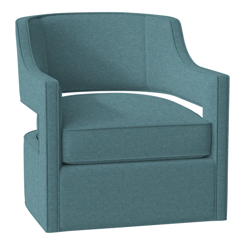 Fauteuil pivotant l 29,5 po Phoebe, Polyester turquoise 8789