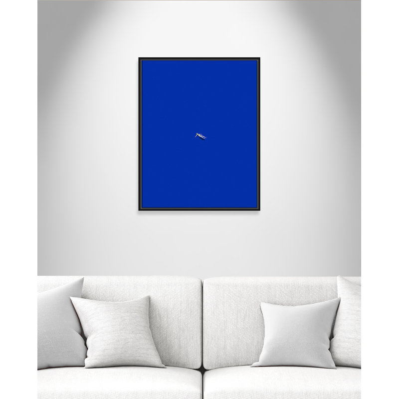 «No stress print» par Leon, Toile avec cadre, 23.5'' W x 29.5'' H, Cadre flottant noir