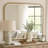 Lno Dresser Mirror, Beige Oak Wood Frame, Rectangular 36 Inch