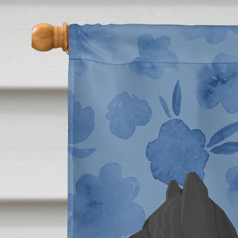 Caniche en polyester à 2 côtés 40 x 28 po standard welcome drapeau maison, Skye terrier