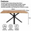 Wooden Dining Table and 2 Benches Set with X-Shaped Iron Legs, Curved Edge(75cm)-1220199648