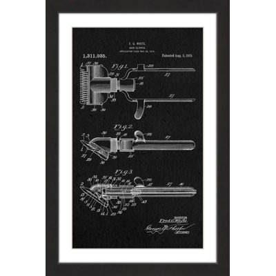 " Hair Clipper 1919 Black Paper " by Steve King