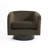 Everett Applewold Upholstered Coffee Velvet Swivel Barrel Chair with Solid Wood Base-1176152743