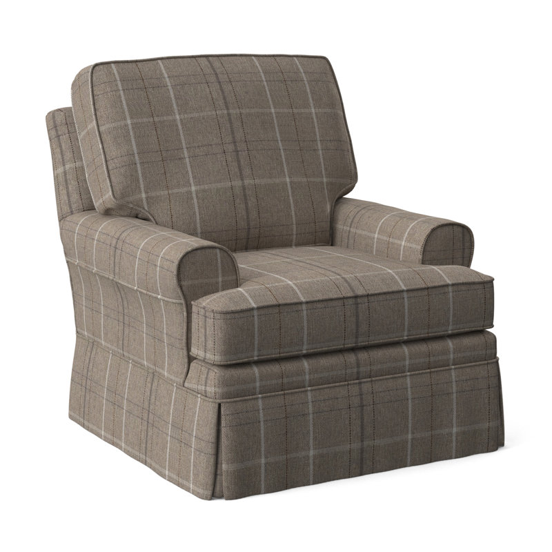 Belmont Upholstered Swivel Armchair, Dusty Blue Flora; 0563-64