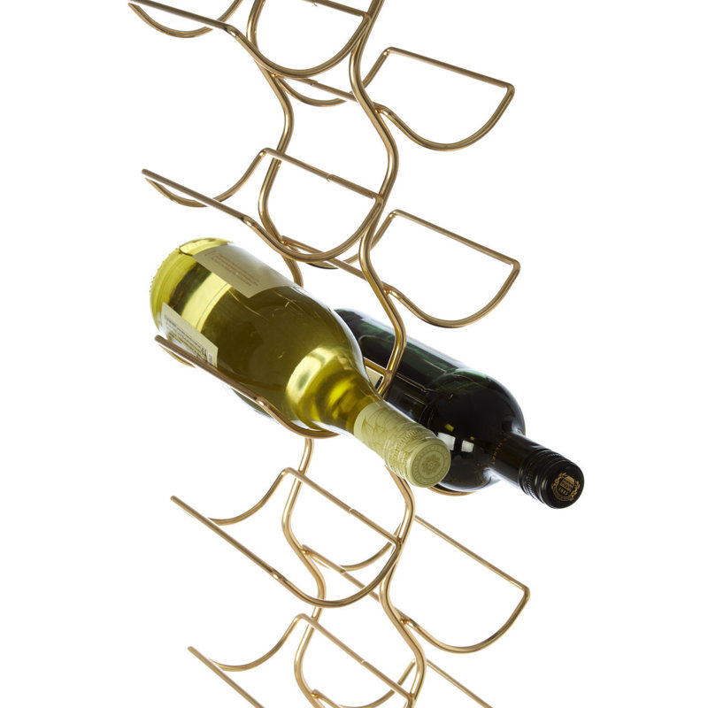 Aqib Tabletop Wine Bottle Rack in Gold