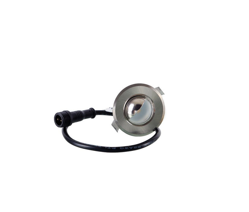 Luminaire d'extérieur encastré, Nickel brossé