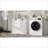Laundry Sorter Cabinet, Two-Compartment Tilt-Out with Removable Bags, Off-White | MDF | Laundry Room
