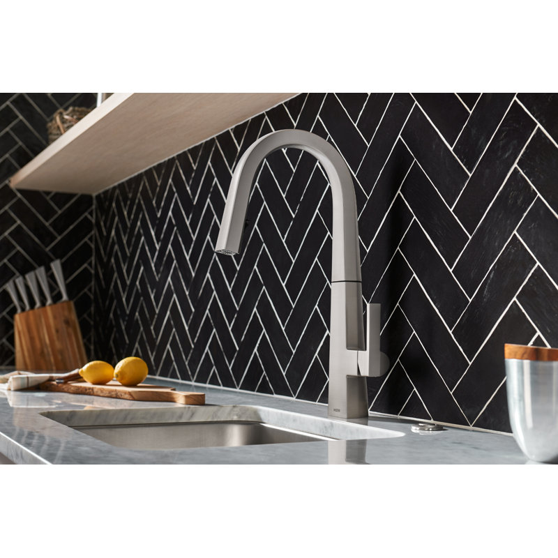 Nio Pull Down Single Handle Kitchen Faucet With Accessories, Chrome
