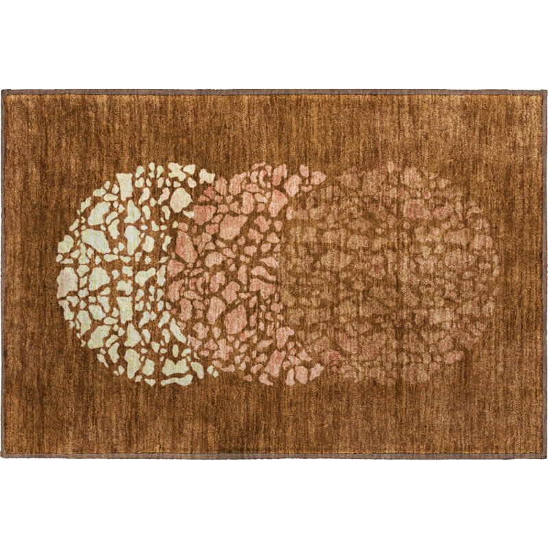 Premium Machine Washable Cerrito Paprika Rug, Rectangle 1'8" x 2'6"