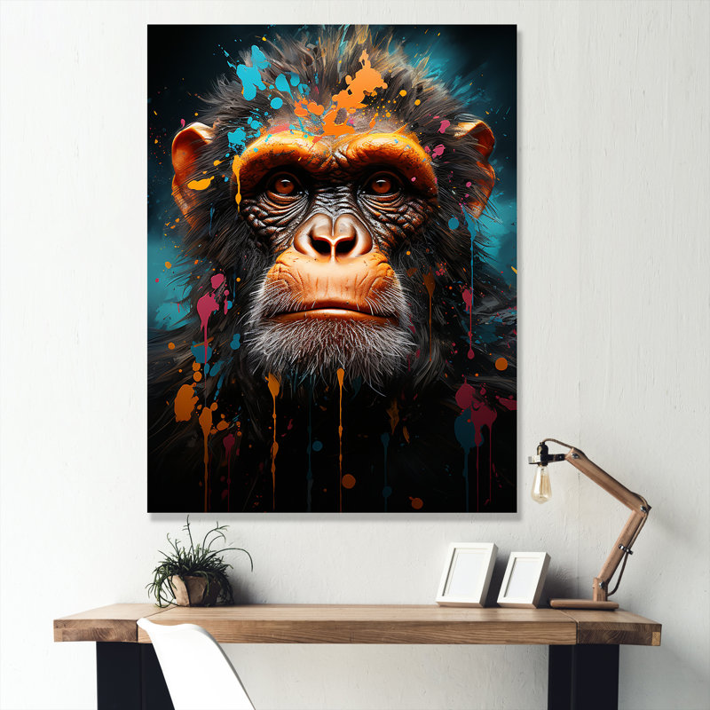 Popart art, graffiti sur toile, Toile tendue, H 20 po x l 12 po x P 1 po