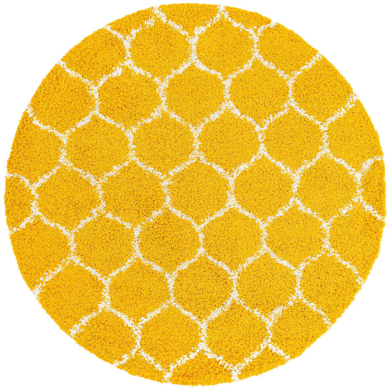 Deone Geometric Indoor Rug, Round 6'