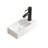 14.17 In. Wall-Mounted Small Rectangular Ceramic Bathroom Sink In Milk White