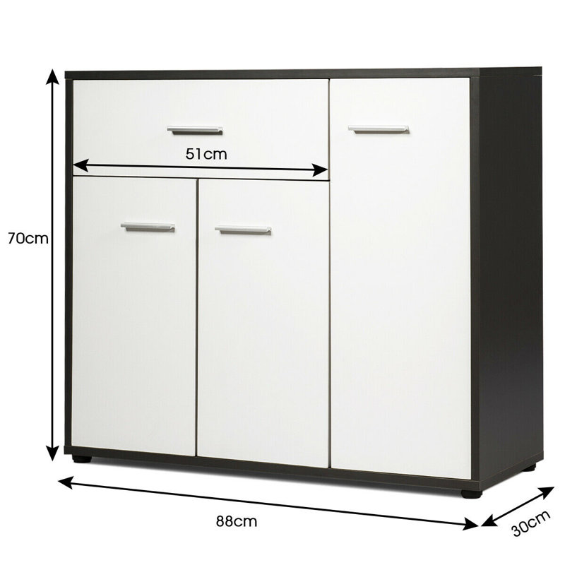 Alyssaann 88cm Solid Wood Sideboard