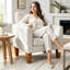 Chaise d'appoint moderne avec coussin et coussin de siège amovibles, pieds de soutien robustes-371869072-371869073