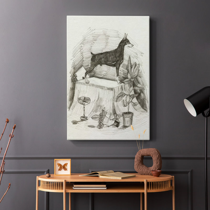 A Gentleman III -Galerie enveloppée Cavas, H 12 po x l 8 po