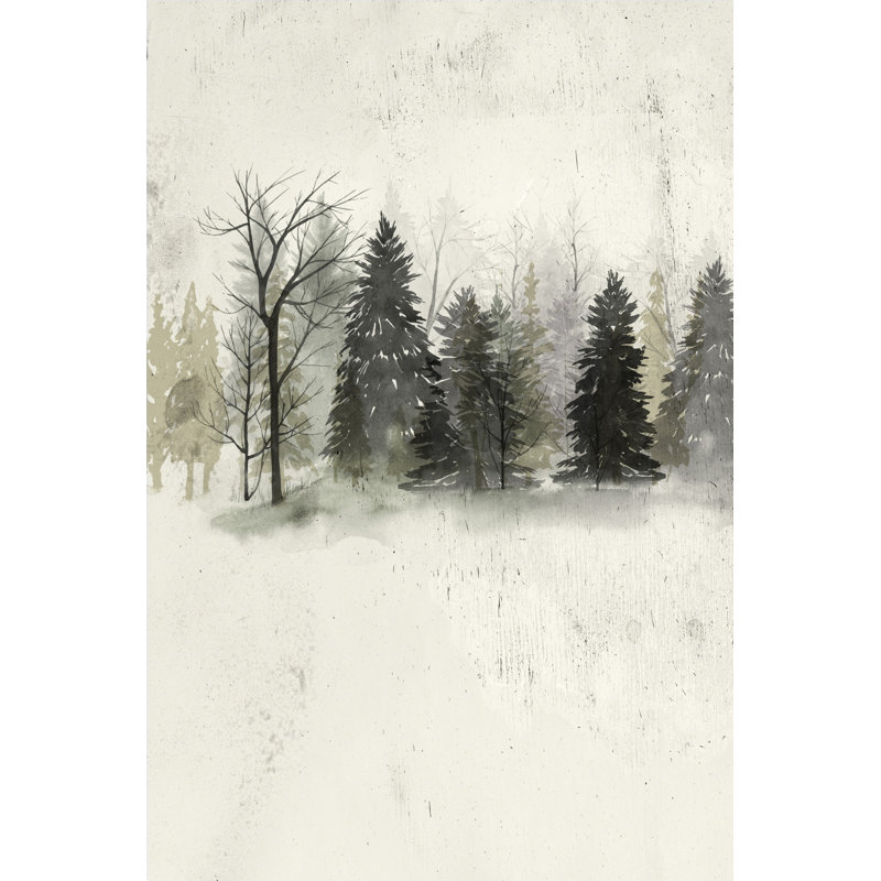 " Textured Treeline II " Painting Print, 12" H x 8" W