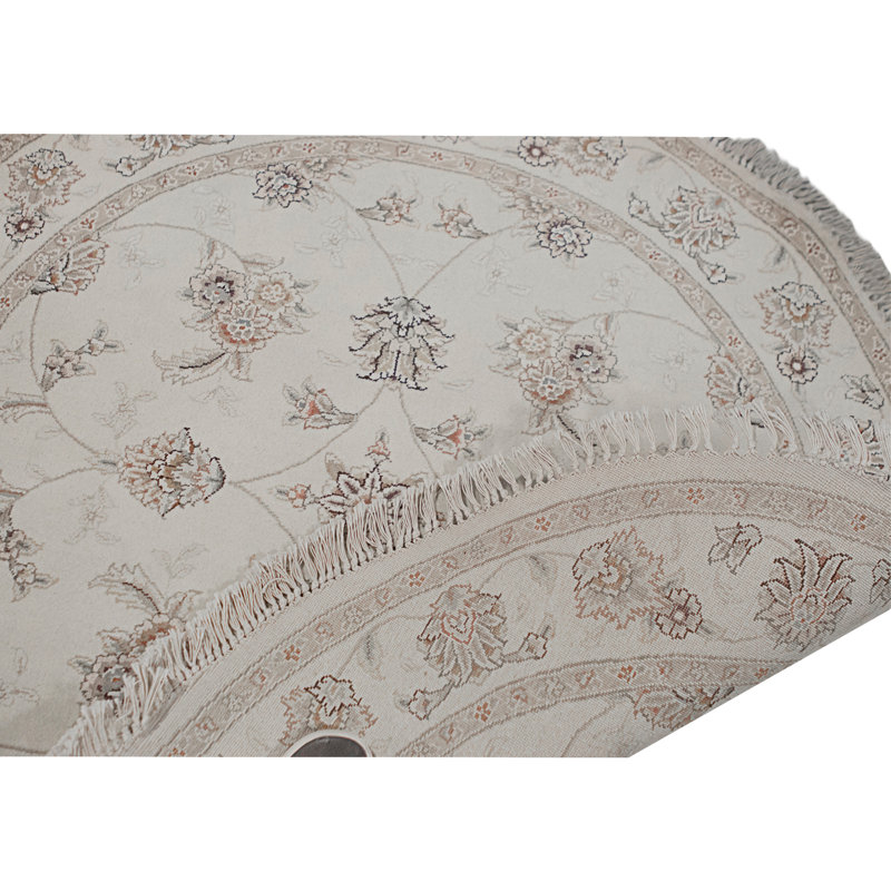 Hand Knotted Area Rug in Ivory