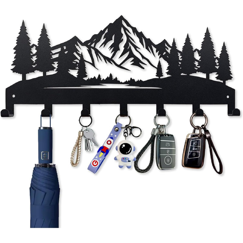 Millwood Pines Metal Key Rack Hook Organizer | Wayfair