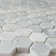 Carrara Hexagon 1" x 1" Marble Mosaic Tile in White