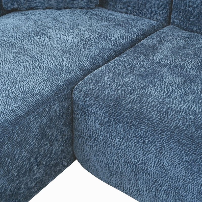 Grand canapé modulaire moderne en forme de L pour salon, chambre à coucher, salon, combinaison libre 2 pièces, style simplifié