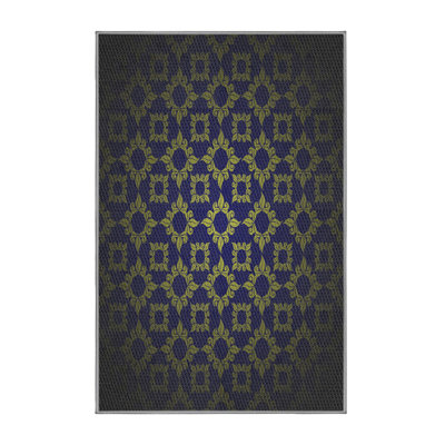 Tapis bleu/noir/jaune à tisser électrique