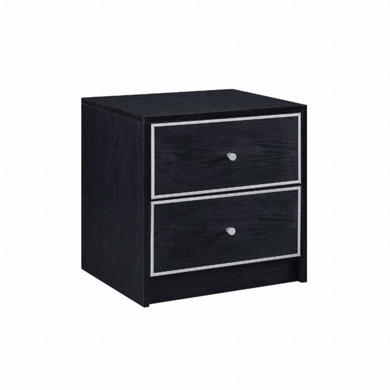 2 Storage Drawers Nightstand And Silver