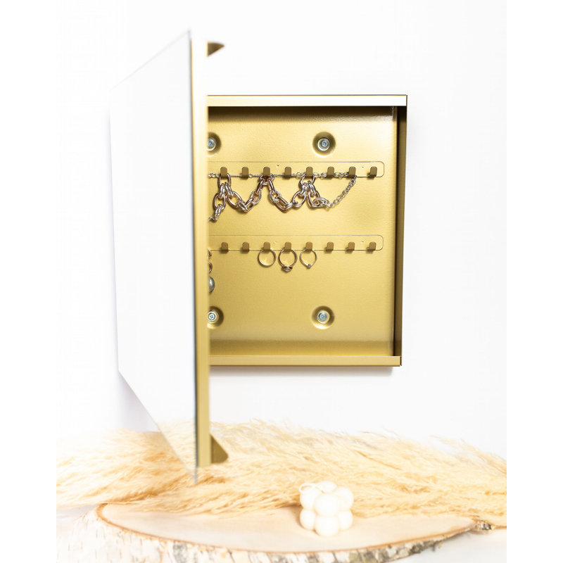 Metal Wall Organizer with Key Hooks