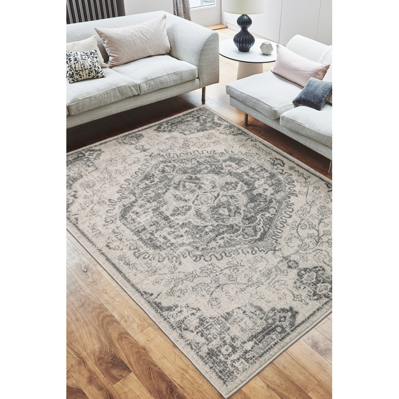 Adoncia Tufted Grey Area Rug, Rectangle 120 x 170cm