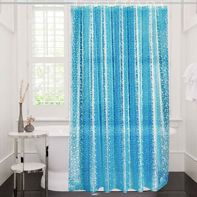 Shower Curtain, 180cm H x 180cm W, Blue Cobblestone
