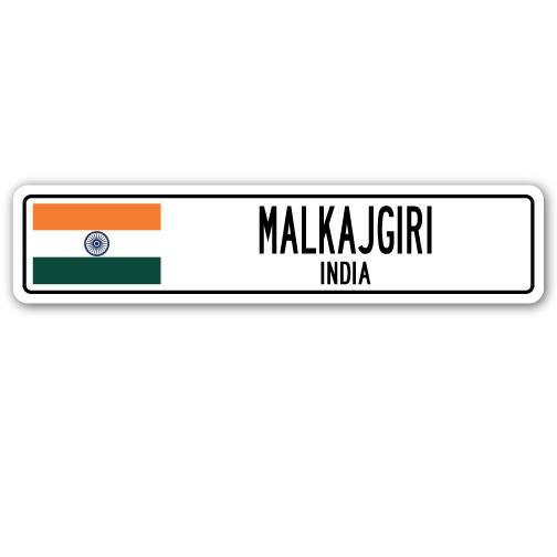 Panneau de signalisation en aluminium Malkajgiri, Inde, H 7 po x l 30 po x P 1 po