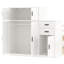 Lit plateforme simple avec lit gigogne intégré, bibliothèque et garde-robe mobile, blanc - bibliothèque de solution compacte, lit gigogne polyvalent-794675906