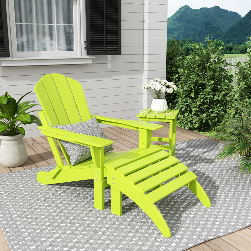 Chaise de patio avec repose-pieds Laguna, Limette