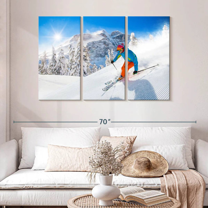 Sireci Snow Mountain Ski, 32" H x 50" W