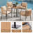 Outdoor Square Patio Bistro Dining Table
