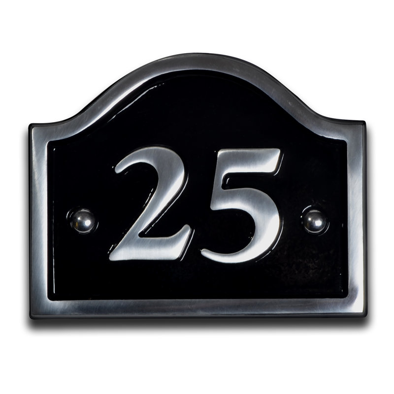 Jaclynn 11.5cm H Reflective Metal House Number, 25
