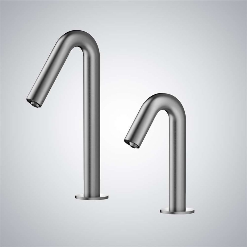 High Quality Temperature Control Sensor Faucet and Soap Dispenser, Brushed Nickel