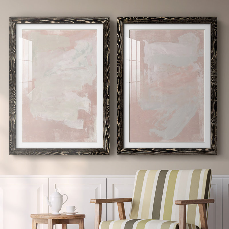«Hazy Summer I», reproduction encadrée de qualité supérieure - prête à être accrochée, H 27,5 po x l 75 po x P 1,5 po, Noir
