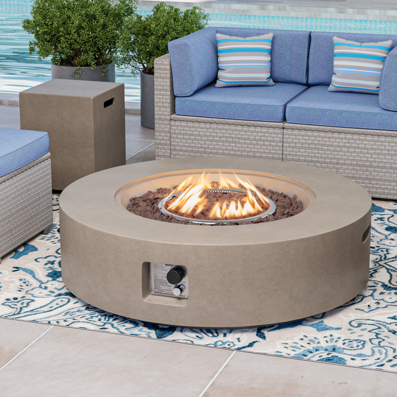Table de foyer d'extérieur au propane Shade, Gris
