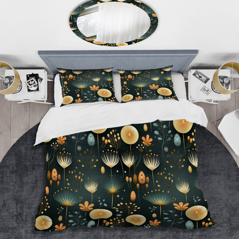 Ensemble de housse de couette Vintage danois Delight, Housse de couette pour grand lit et 2 taies décor