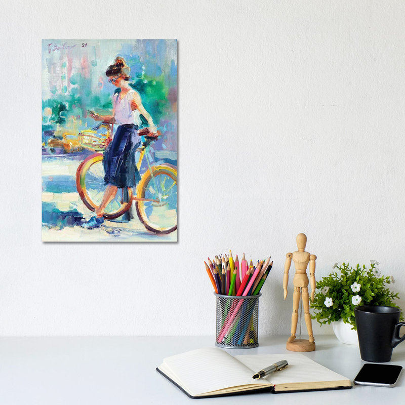 Sunny Day In The City by Katharina Valeeva - Wrapped Canvas Painting, 20.32 cm H x 30.48 cm W