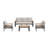 Outdoor Aluminum Patio Furniture Set, 5-piece Conversation Seating Group With Removable Cushions-596305656