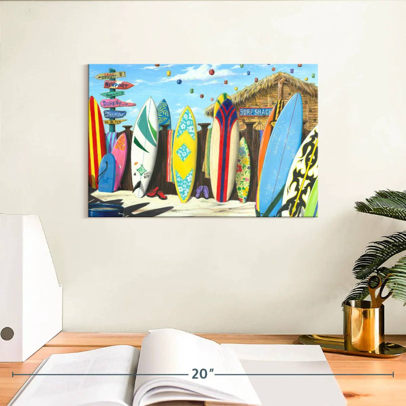 Senne Surf Shack, 8" H x 12" W