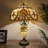 Simonson Tiffany Table Lamp Stained Glass Shade And Base Baroque Style Lavender LED Bulbs-194527886-191411574