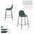 Lazio Velvet Bar Stool with Iron Legs-1374363110-1468054133