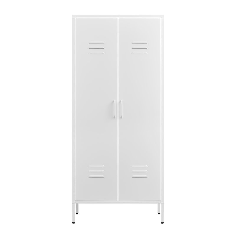 Armoire de rangement avec tablettes réglables pour l'organisation à domicile, Blanc