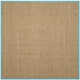 Auckland Bamboo Slat/Seagrass Natural/Teal Area Rug