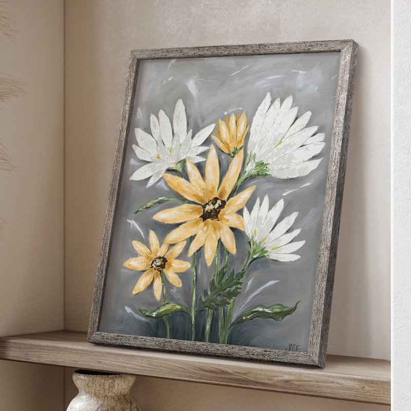 Summer Daisies I, reproduction encadrée - bois massif 2768775, H 11 po x l 9 po