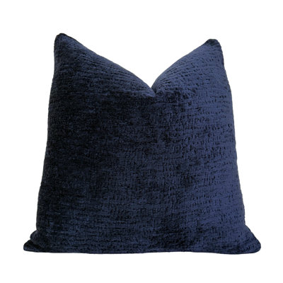 Housse de coussin en chenille unie